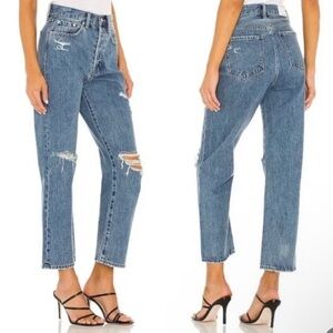 PISTOLA Cassie Super High Rise Straight Leg Crop Jeans Elixir